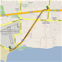 Google map from to UCSB arriving from South 101 hwy to parking structure 10