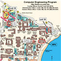 UCSB campus map - detailed Harold Frank Hall area and parking
